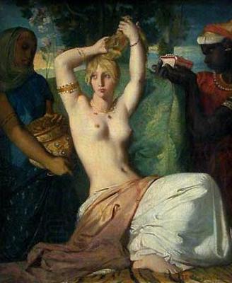 Theodore Chasseriau Esther preparing for a date with Ahasuerus oil painting picture